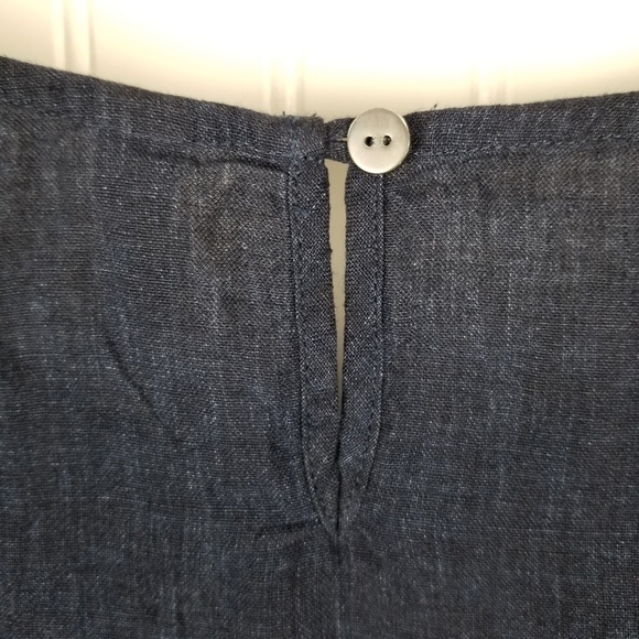 Studio 412 Womens Blue Linen Long Sleeve Dress Size XL Quiet Luxury Minimalist - Picture 8 of 12